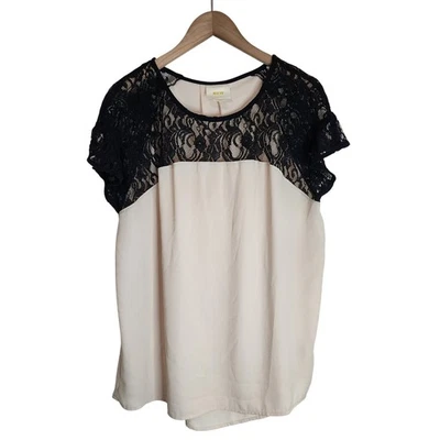 Maeve Tunic Tank Women's Large Lace Cream Black - Image 1 of 4