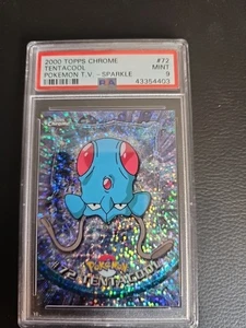 2000 Topps Chrome Pokemon Sparkle Tentacool PSA 9 - Picture 1 of 3