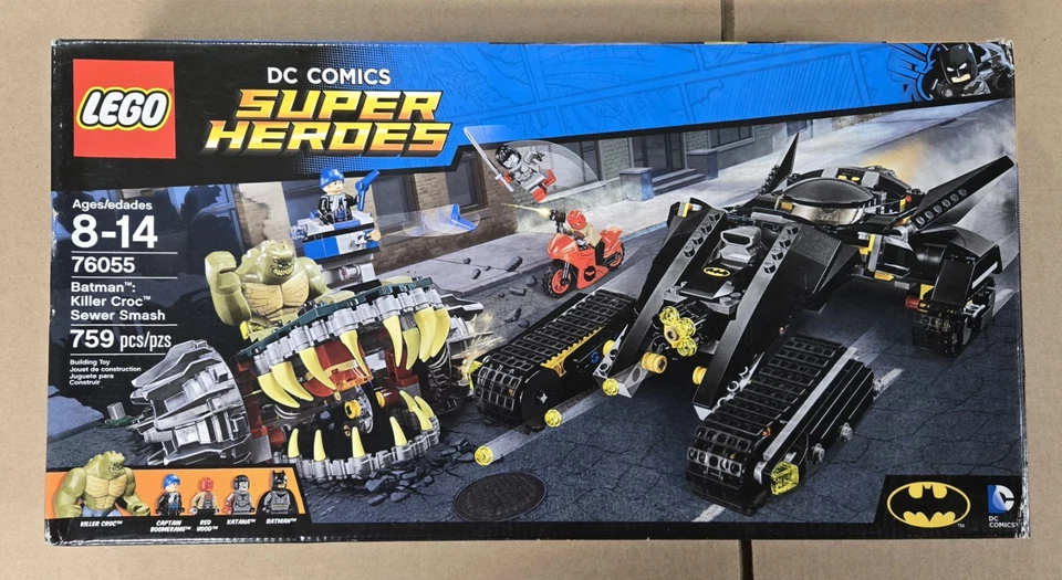 LEGO 76055 BATMAN: KILLER COCODRILO ALCANTARILLADO APLASTAMIENTO • Nuevo • CAJA ABIERTA • BOLSAS SELLADAS Foto 1 de 4