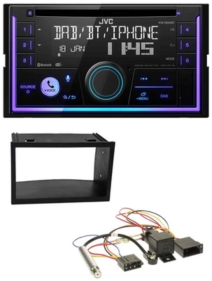 JVC MP3 USB 2DIN DAB Bluetooth CD Autoradio für VW Golf 4 Passat Polo T4 Fox ISO - Bild 1 von 4