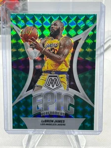 LeBron James 2023-24 Mosaic EPIC Performers GREEN PRIZM #2 LA LAKERS - Picture 1 of 3