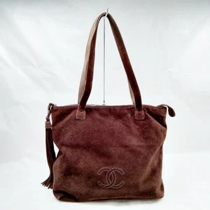 Bolso de Mano Chanel Cuero Gamuza Marrón 2879275 - Imagen 1 de 11