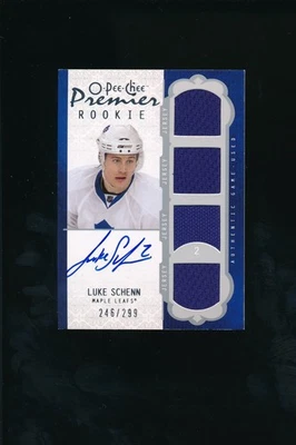 2008-09 O-Pee-Chee Premier Rookie Auto Quad Patch #82 Luke Schenn 246/299 - Image 1 of 2