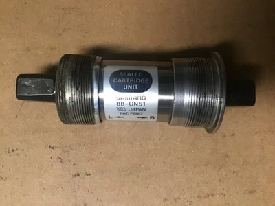 Shimano BB-UN51 73x113MM BSA Sealed Cartridge Square Taper Bottom Bracket Used - Image 1 of 4