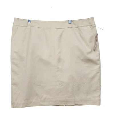 NUEVO CON ETIQUETAS Falda Merona Carrera Mujer 18 Plus Bronceada Bolsillos con Cremallera Sobre la Rodilla Elástica Foto 1 de 4