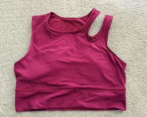 Lululemon Größe 14 Mastered Motion Cropped Tank integrierter BH MGPR Magenta - Bild 1 von 5