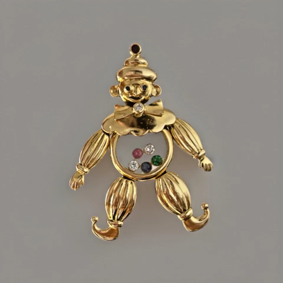 Chopard Happy Diamonds Harlekin Anhänger 18 Karat Gelbgold Clown - Bild 1 von 4