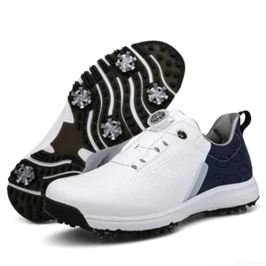 Professional Men Women Waterproof Golf Shoes Non-slip Breathable Sneakers Spikes - Picture 1 of 24