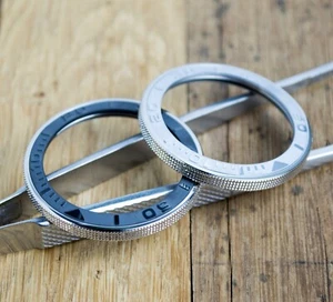 Bisel de espina plateada + inserto para reloj Seiko SKX007/9 SRPD 120 clics unidireccional - Imagen 1 de 18