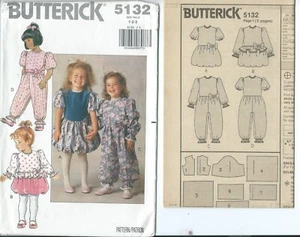 B 5132 patrón de costura adorable VESTIDO fabuloso PANTALONES DE FIESTA coser tallas 1,2,3 SIN CORTAR - Imagen 1 de 1