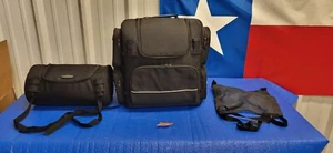 Genuine T-Bags Universal Lonestar Motorcycle Luggage Nylon Tour Pack 2 Piece Set - Picture 1 of 7