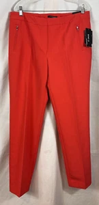 Zac & Rachel Bond 18 Women Red Wrinkle Resistant Pants Slim Leg SZ 12 36x31 New - Picture 1 of 6
