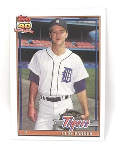 1991 Topps Baseball Card #183 - Clay Parker - Detroit Tigers - Pitcher - Picture 1 of 2