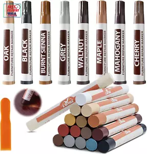 Wood Filler Sticks 16 Colors Wood Wax Crayons & 8 Repair Markers - Floor Scratch - Picture 1 of 12