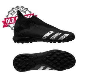 ADIDAS PREDATOR FREAK.3 TURF LACELESS SOCCER SHOES BLACK WHITE FY1035 SIZE US9,5 - Picture 1 of 24