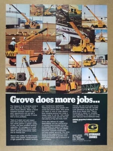 1982 Grove Industrial Hydraulic Cranes vintage print Ad - Picture 1 of 1