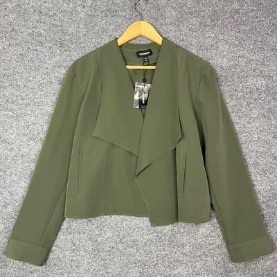 NUEVA $98 Chaqueta Verde Express Frente Abierto Talla M Foto 1 de 4