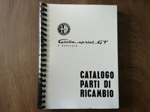Alfa Romeo Giulia Sprint GT parts catalog (copy)
