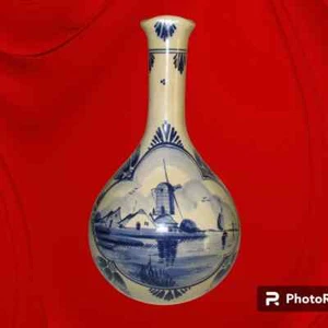 Anjea Gouda Delft blaue Vase "RAR" - Bild 1 von 3