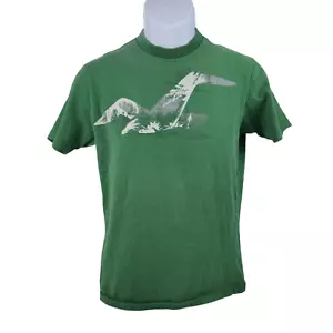 Vintage Hollister Sea Gull California T-grünes Shirt Herren KLEINER einzelner Stich - Bild 1 von 7