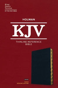 KJV Thinline Reference Black Genuine Leather Indexed BRAND NEW in Shrink Wrap!! - Picture 1 of 7