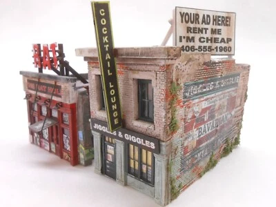 Downtown Deco N Scale Building NIB Kits Jiggles & Giggles + Rat Hole New Kits - Image 1 of 4