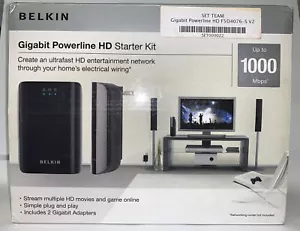 Belkin Gigabit Powerline HD Starter Kit - New Sealed - Picture 1 of 3
