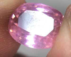 Natural 11.00 Ct Cushion Shape Pink Color Kunzite Loose Gemstone A