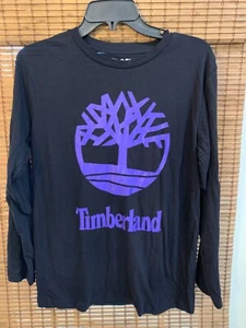 Tmberland Kids Shirt XL 18/20 Black/Purple Long Sleeve - Picture 1 of 3