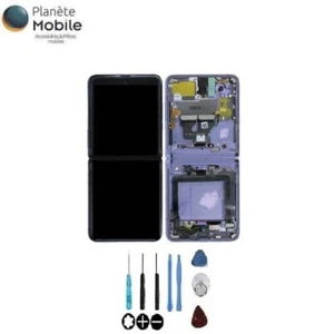 Original Ecran LCD Complet Violet Sur Châssis Pour Samsung Galaxy Z Flip F700F - Imagen 1 de 1