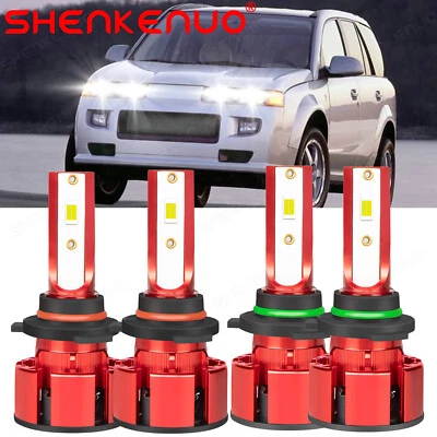 For Saturn Vue 2002-2007 Combo 4x 9005 9006 LED Headlight High/Low Bulbs 6000K - Image 1 of 4
