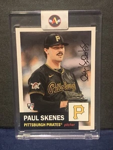 Paul Skenes 2024 Topps Living Set Artist Black Ink Auto 24/25 By Angel S Aviles - Picture 1 of 4