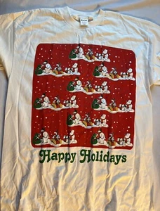 VTG OS Oversized T-Shirt Murina Holiday Seasonal Christmas Long Tall Mens Womens - Picture 1 of 7