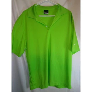 Nike Golf Dri-FIT Polo Shirt Athletic Fit Short Sleeve Top Lime Green L - Picture 1 of 3