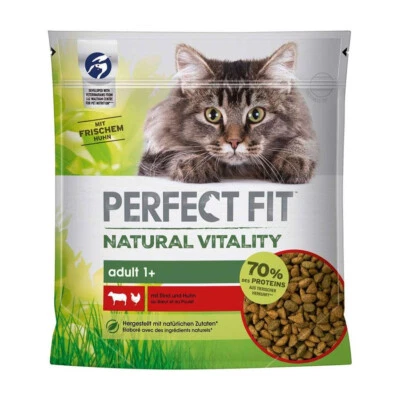 Perfect Fit Natürliche Vitalität Rind Hühnchen 650g Trockenfutter für Katzen - Bild 1 von 2
