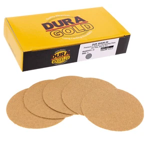 80 Grit 3" Gold Hook & Loop Sanding Discs DA Sanders - Box of 30 Sandpaper - Picture 1 of 5