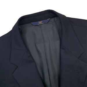 Mens 50 L Brooks Brothers " 346 " Madison Fit Navy Blue Gold Button Blazer