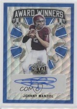 2022 Leaf Metal Draft Award Winners Blue Wave 5/25 Johnny Manziel #AW-JM2 Auto