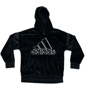 PRE-OWNED - Adidas Black Hoodie with Silver Logo - Picture 1 of 3