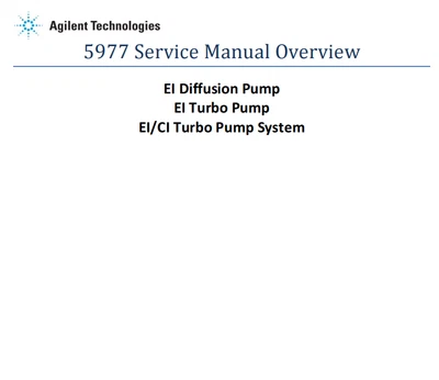 Agilent 5977 Service Manual - Image 1 of 3