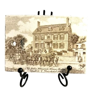 Antiker Wedgwood 1900 Kalender Werbung Fliese John Hancock House - Bild 1 von 5