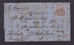 GB QV 1862 EL Manchster to Canada - Liverpool PLO - per 'Canada' re 'Nigeria' - Picture 1 of 5