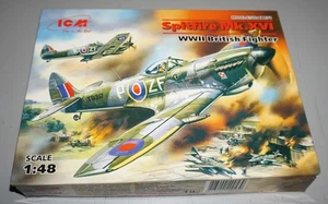 Spitfire MK.XVI British WWII Fighter ICM 1/48 Complete & Unstarted. - Picture 1 of 2