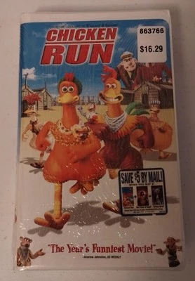 Chicken Run VHS VCR Video Tape Clamshell Animation Brand New Sealed 2000 - Image 1 of 3