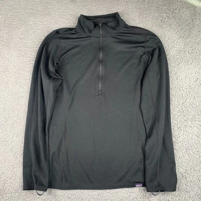 Capa Base Patagonia Capilene Mujer Mediana Negra Cremallera Cuello Manga Larga 44455 Foto 1 de 4