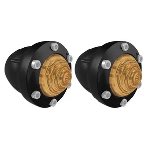 RSD Tracker Turn Signals Front Black Amber - Picture 1 of 1