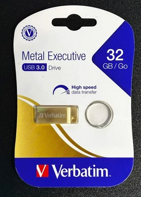 Verbatim 32gb Metal Executive Usb 3.0 Flash Drive - Gold - Image 1 of 4