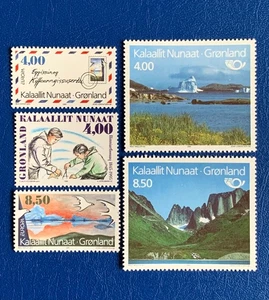 Groenlandia - Estampillas postales originales vintage - 1995 - Paisaje, paz &amp; Freedo - Imagen 1 de 2