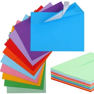 50 Pack Colored Envelopes, 5x7 Envelopes, Card Envelopes A7 Envelopes - Picture 1 of 7