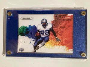 COLOR BLAST Barry Sanders Style Variation Trading Card Detroit Lions - Picture 1 of 4